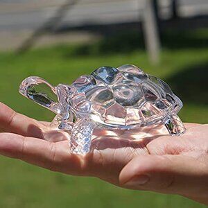 Crystal Turtle Figurine Miniature Tortoise Statue Chinese Lucky Feng Shui